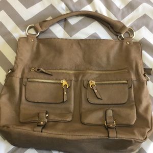 Beautiful large taupe handbag